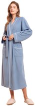 Badjas — Maat XL — Aanbevolen lengte: 165–175 cm, Aanbevolen gewicht: 60–75 kg — Unisex badjas van badstof — Lange mouwen, volledige lengte — Loungewear — Absorberend & sneldrogend — Damesbadjas — Strandbadjas — Cover-up — Unisex