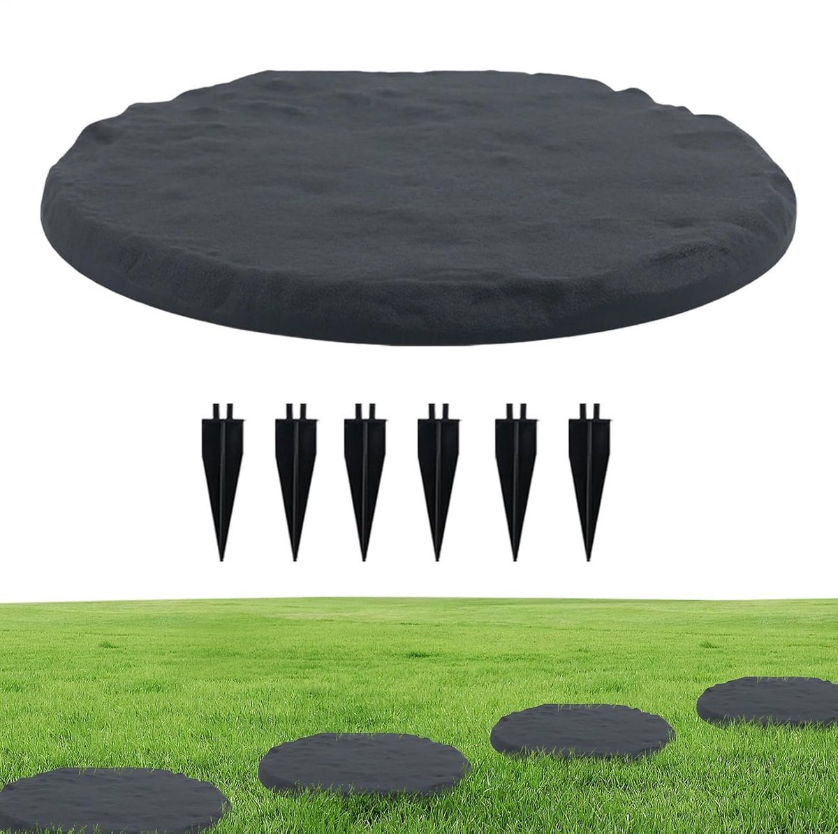 Decoratieve Stenen - Pad Verfraaiing - Tuin Aankleding - Antislip Bevestiging - Ca. 40 cm - Unieke Tinten