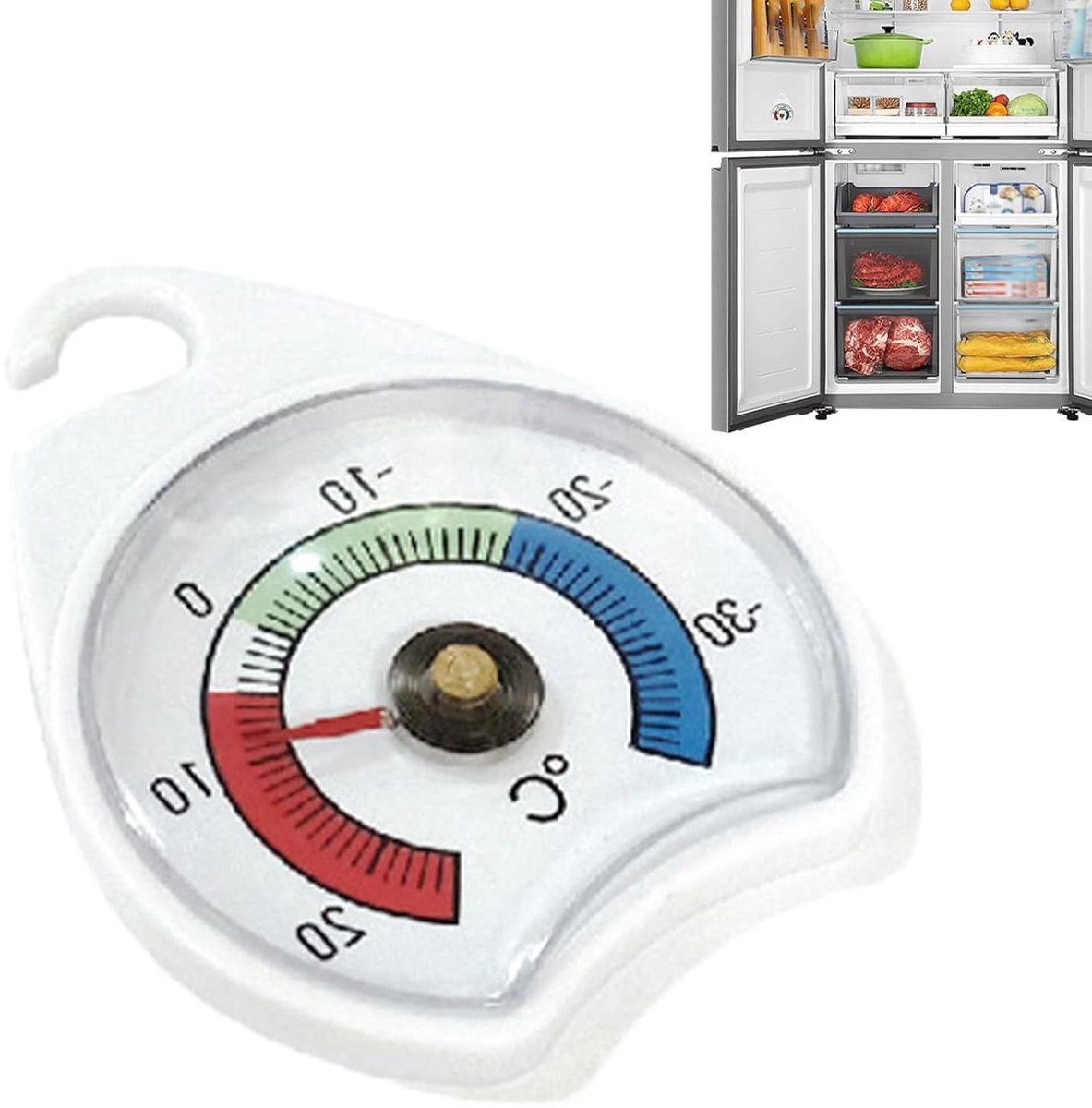 Temperatuurmeetgereedschap - Koelkast thermometer - Voedsel bewaren - Fysieke detectietechnologie - 6 cm lengte - Niet gespecificeerd