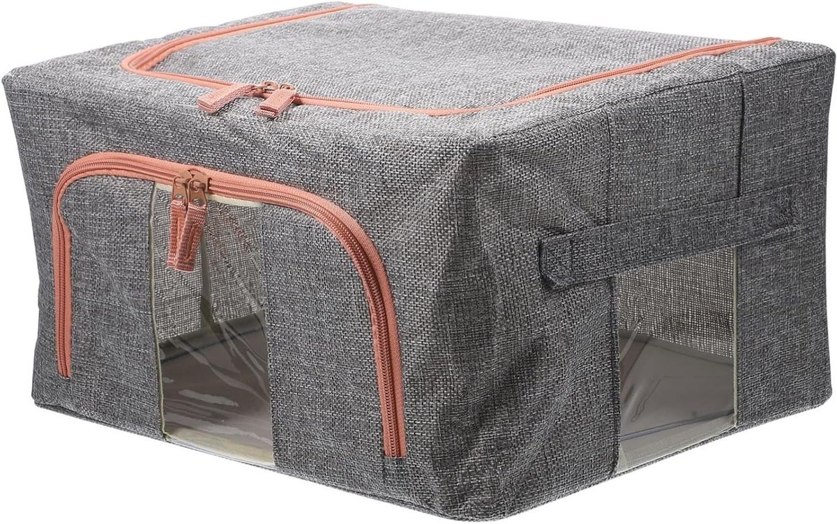 Opbergdoos Beddengoed - Opberger Kleding - Huis Opruimen - Vouwbaar Ontwerp - 40x30x20cm - Grijs