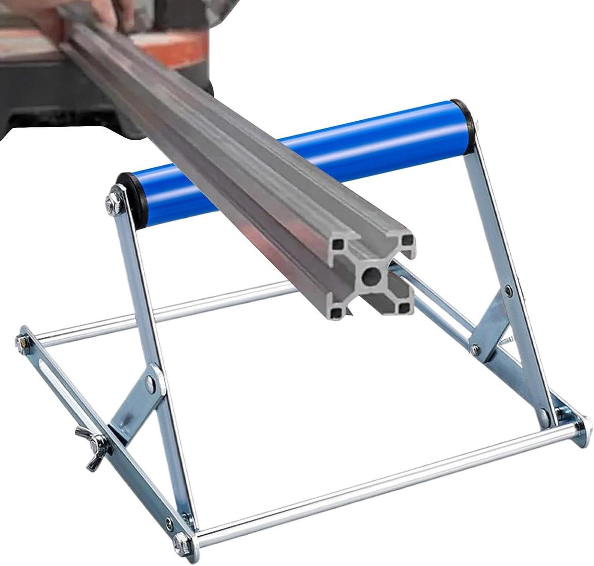 Snijmachinehouder - Materiaalsteun - Efficiënt Snijden - Verstelbare Hoogte - 55-135 mm - Blauw