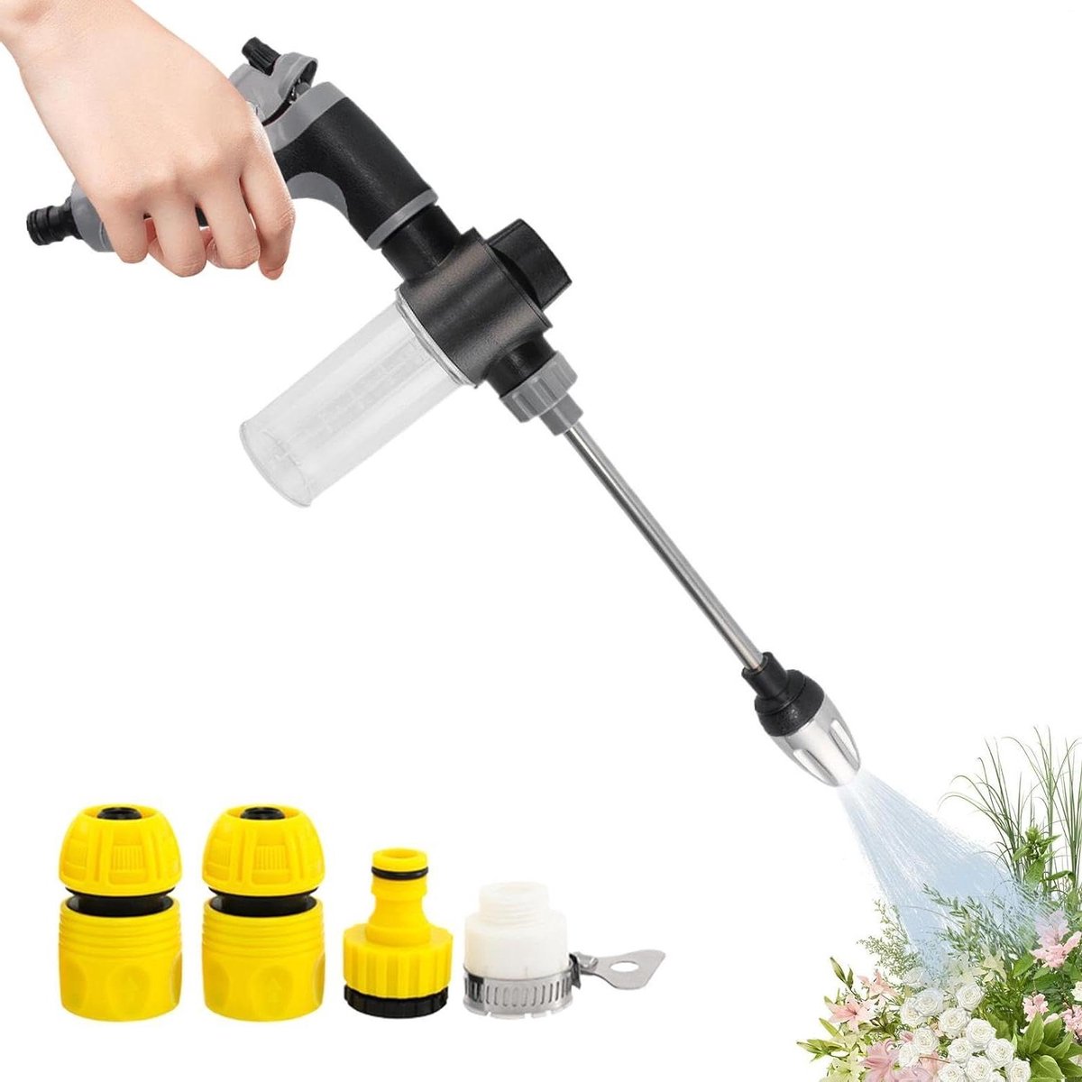 Hogedrukreiniger - Drukspuit - Buiten reinigen - Ergonomisch handvat - 23 x 13 x 16 cm - Grijs