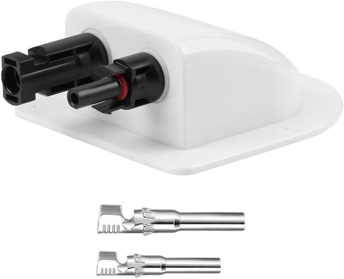Solar Kabeldoos - Zonne-aansluiting - Energie Opwekken - Waterdicht ABS - 13 x 10 x 6 cm - Wit