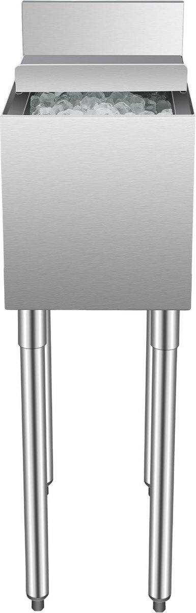 Commerciële ijsbak - Onderbar koeler - Dranken koelen - NSF gecertificeerd - 28 Liter capaciteit - Zilver