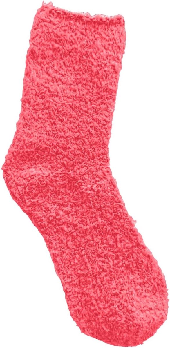 Pluche Sokken - Huissokken Winters - Warmte en Comfort - Antislip Bodem - One Size - Eff effen