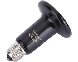 Keramische Warmtelamp - Warmtebron Huisdier - Reptielen Verwarmen - 24/7 Warmte - 200W - Zwart