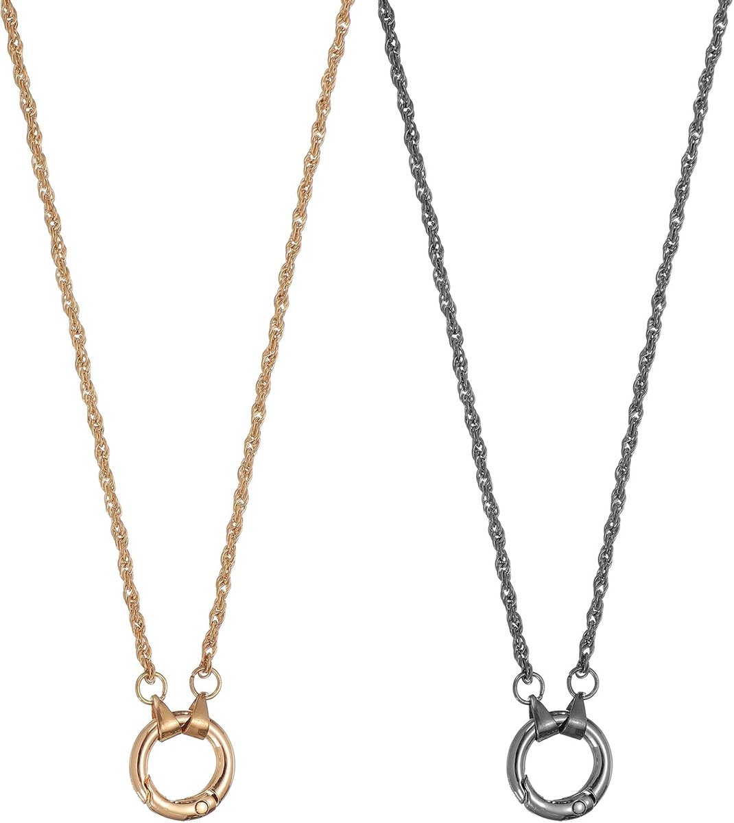 Brillenhouder Ketting - Brillenkoord - Veilig Dragen - Zachte Draagband - 72 cm - Goud Zwart