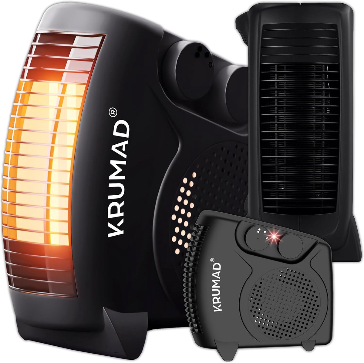 Ventilatorkachel - Elektrische Verwarming - Ruimte Opwarmen - Met Thermostaat - 2000 W - Zwart