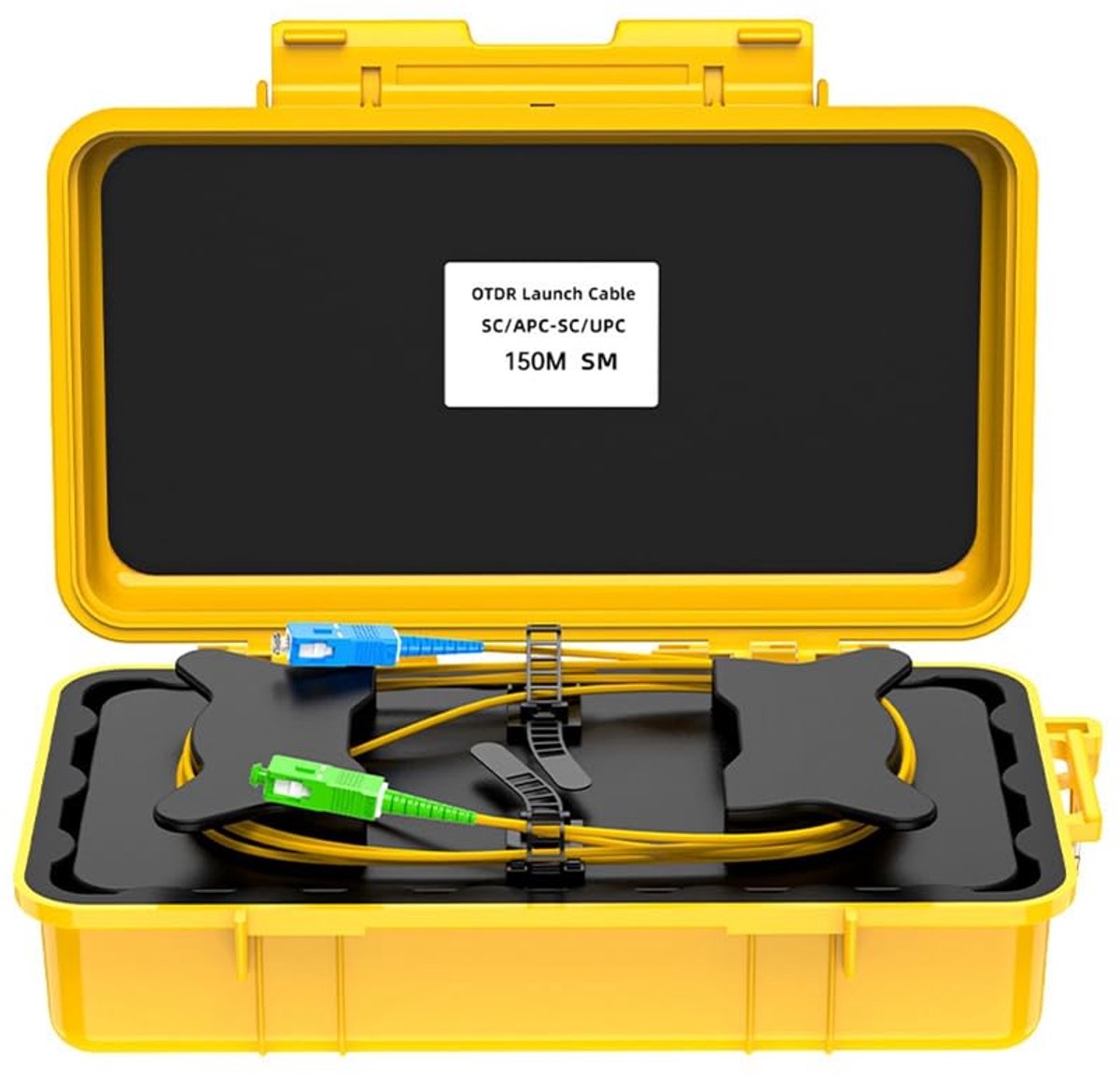 Glasvezel Kabelbox - Test Verlengkabel - Netwerk Testen - Ringtype Ontwerp - 150m Lengte - Geel