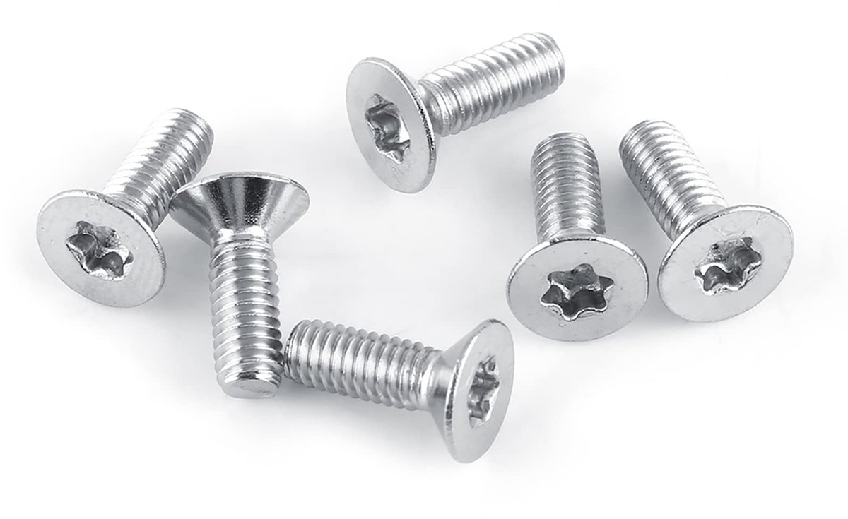 aladdien - 50 Stks M4 Schroeven - Verzonken Machine Schroef - Zilver - Platte Kop Ster Aandrijving - Perfect voor Klussen - Maat M4x10mm