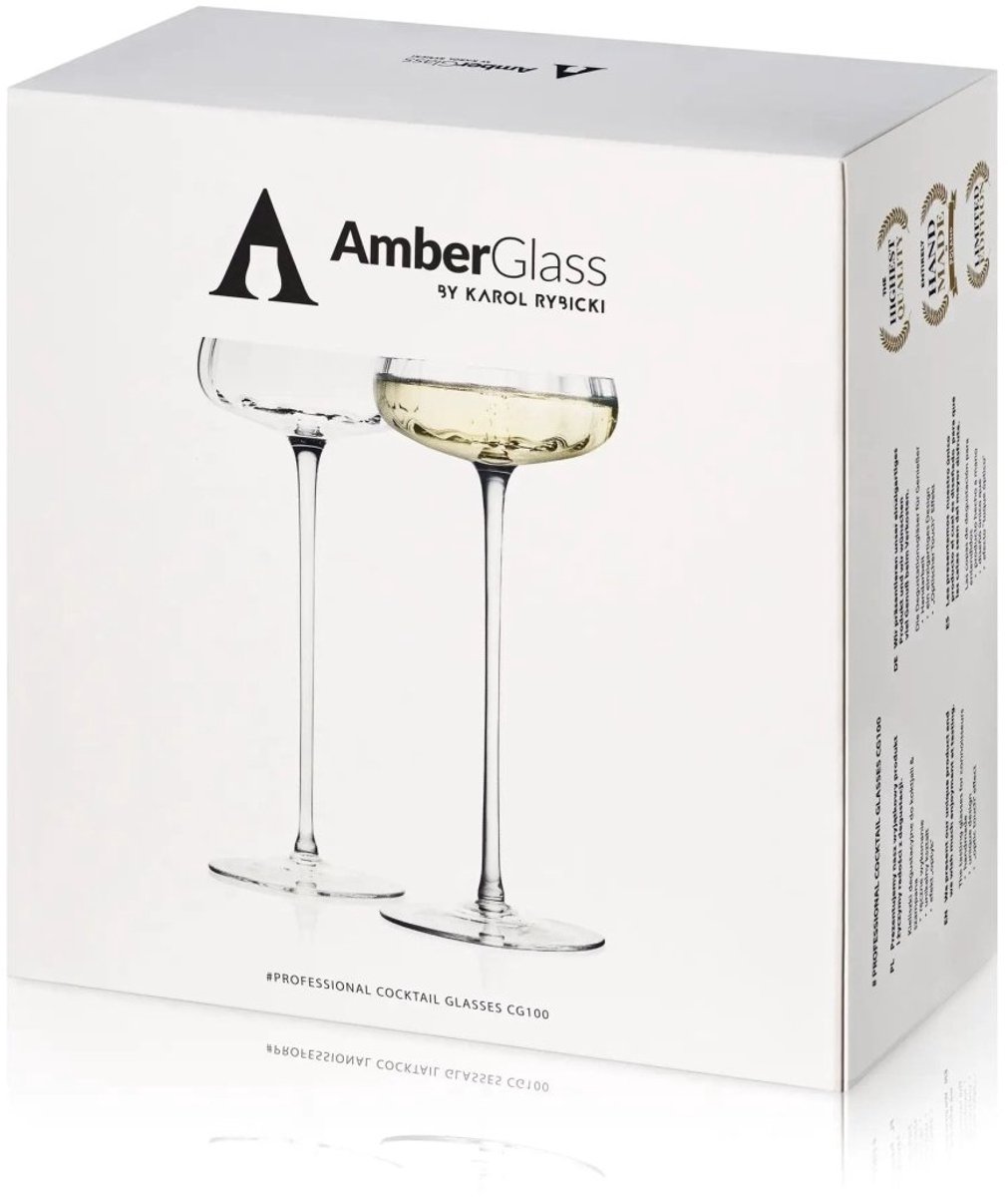 AmberGlass CG100 - Professionele Luxe Cocktail Glazen set - 2 pack - Handgeblazen — cadeau in Kookcadeaus - foto 4