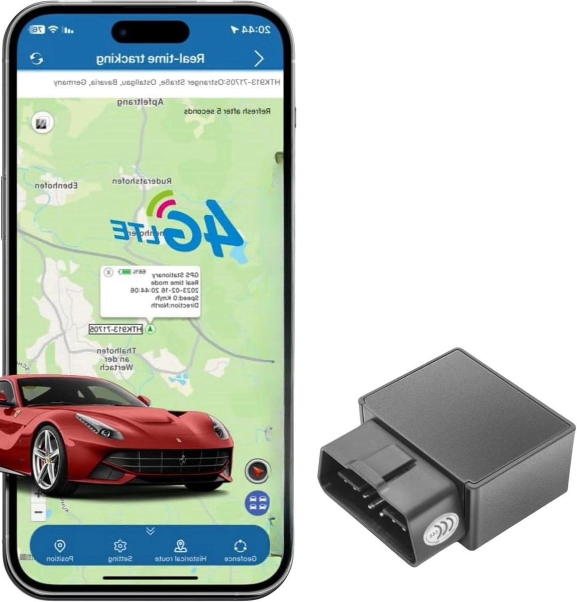 GPS Tracker - Voertuig Tracker - Wagenbeheer - Directe Installatie - 10.2x8.2x3.2cm - Zwart