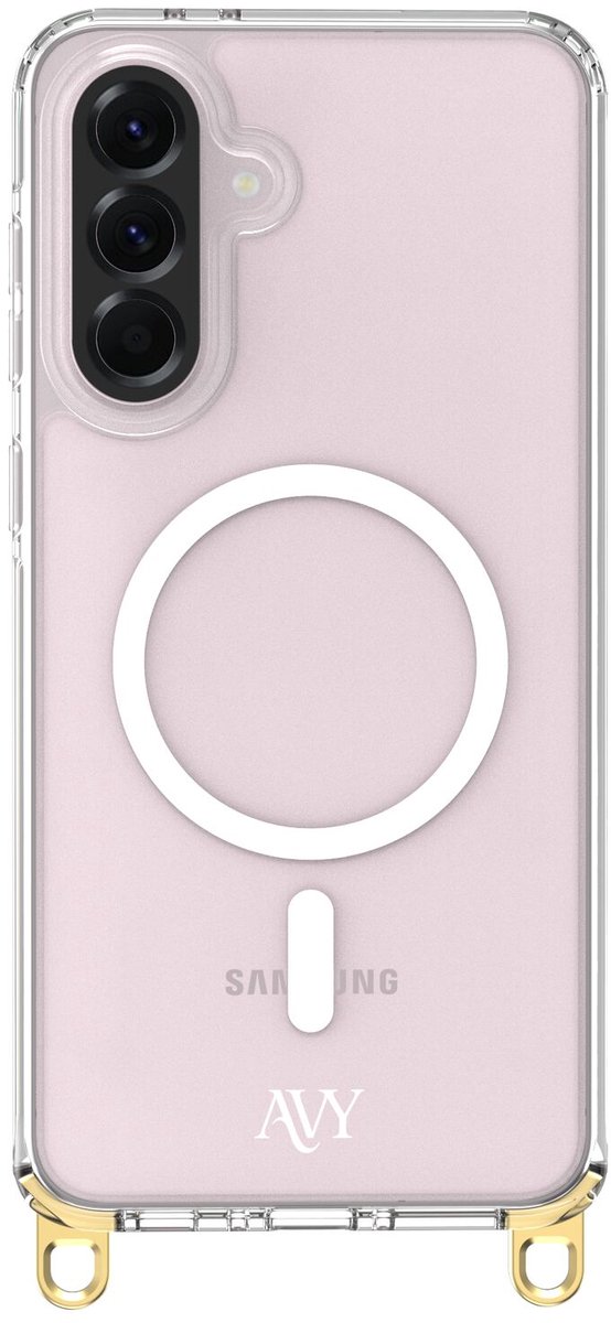AVY Transparant Hoesje | Geschikt voor Samsung Galaxy A56 / A36 | Compatibel met MagSafe | Clear Case | Haakjes voor koord