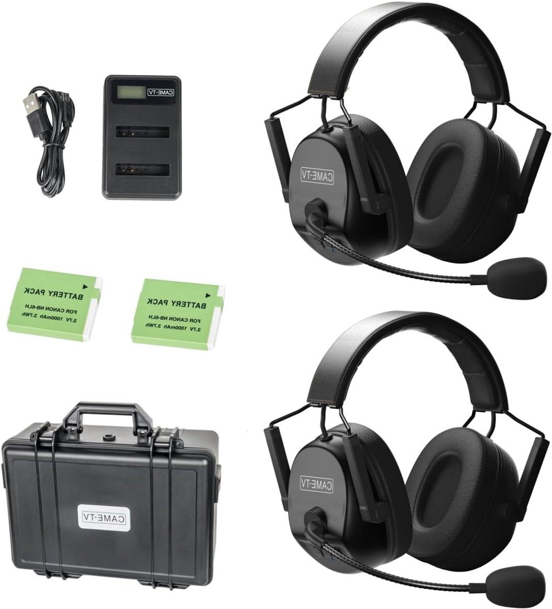 Draadloze Intercom - Communicatiesysteem - Teamcommunicatie - Full Duplex - 2 Stuks - Zwart