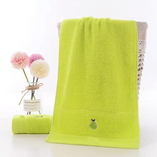 Babybadhanddoek - Kinderhanddoek - Babyverzorging - Zachte katoen - 50x25cm - Fruitprint — afbeelding 2