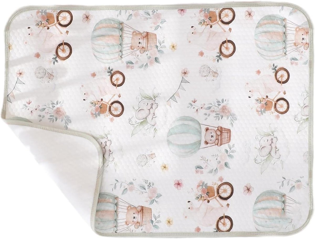 Baby Verschoonmat - Waterproof Liner - Hygiënisch Verschoon - Lekvrije Bescherming - 70x50cm - Grijs