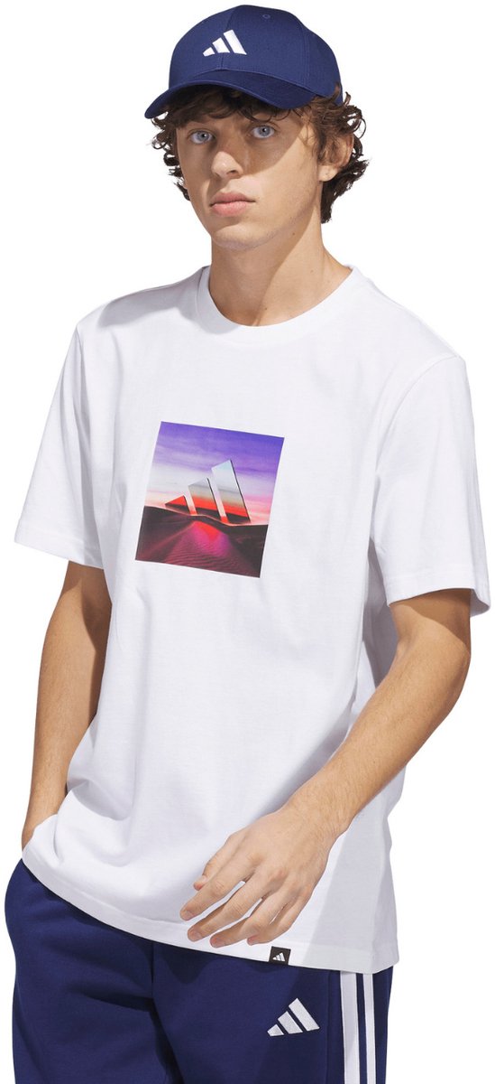 adidas T-shirt Heren Summer Heat Graphic 2XL Wit