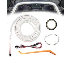 Dynamic Flowing Car Trunk Light Strip, 4 m, led-lichtstrip voor vrachtwagen, voor auto, kofferbak, binnenverlichting, decoratie (4 m, wit)