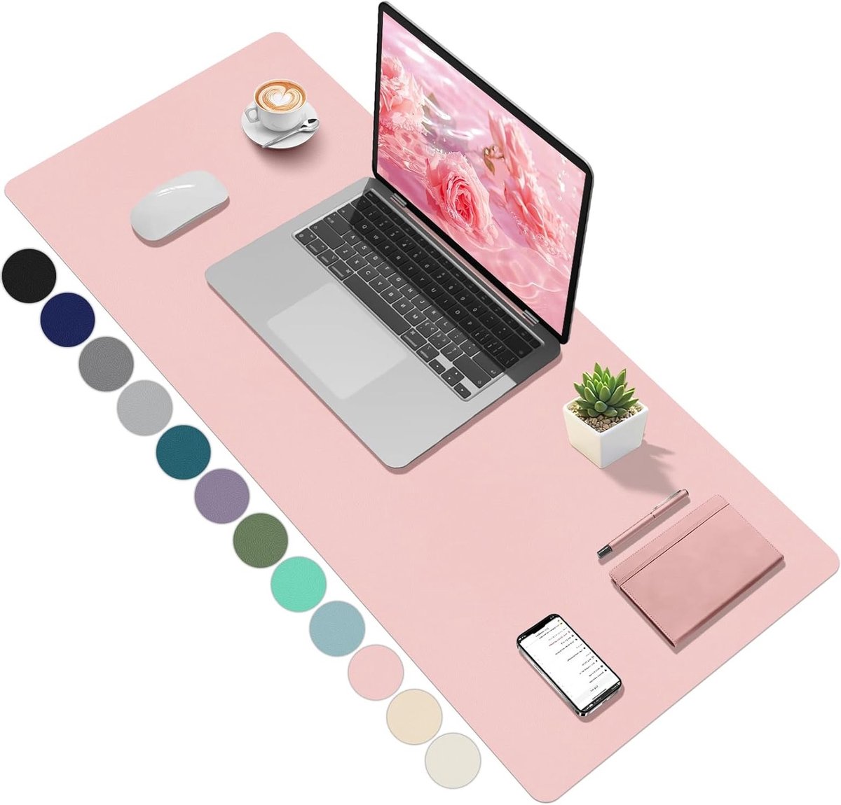 Stijlvol Desk Pad in Roze - 100x40 cm - Perfect voor Bureau, Ondergrond en Organisatie