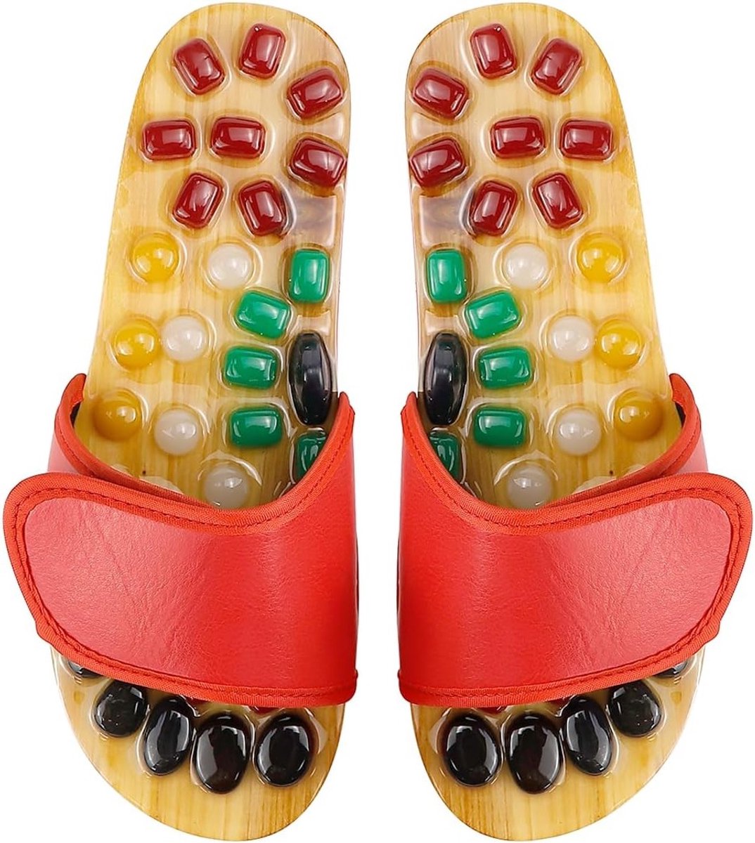 Jade Massage Pantoffels voor Acupunctuur en Voetreflexologie, Comfortabele Schoenen voor Heren en Dames, Ideaal voor Ontspanning en Gezondheidszorg (39-40)
