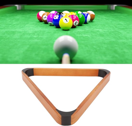 Biljart Baldriehoekrek - Pooltafel Accessoire - Bal Plaatsing - Massief Pijn Hout - 572 Mm - Zwart — afbeelding 3