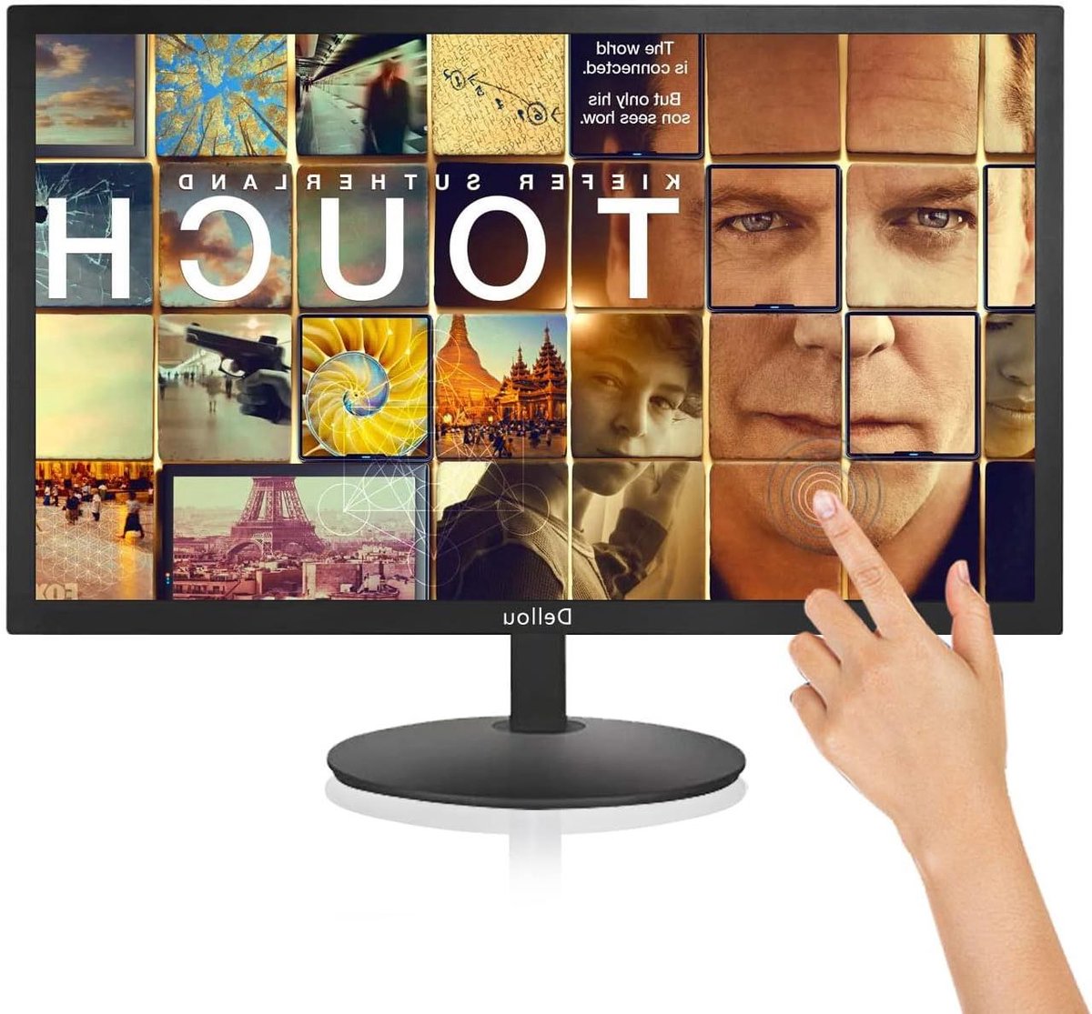 Touchscreen Monitor - Full HD Display - Veelzijdig Gebruik - Ingebouwde Luidsprekers - 22 inch - Zwart