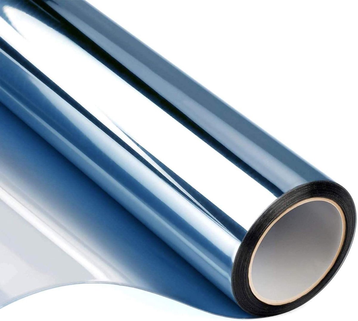 Raamfolie - Spiegel folie - Privacy creëren - Zonder lijm - 40 x 200 cm - Blauw