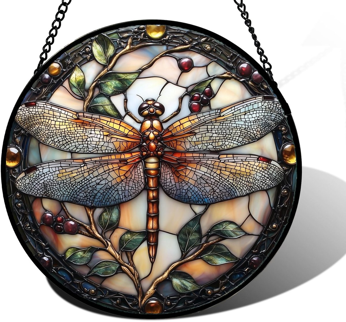 Glazen Zonnevanger | Transparante maanvormige zonnevanger/dromenvanger | Elegante raamdecoratie die een warme sfeer in huis creëert | Woondecoratie | 16 cm | Stijl 26