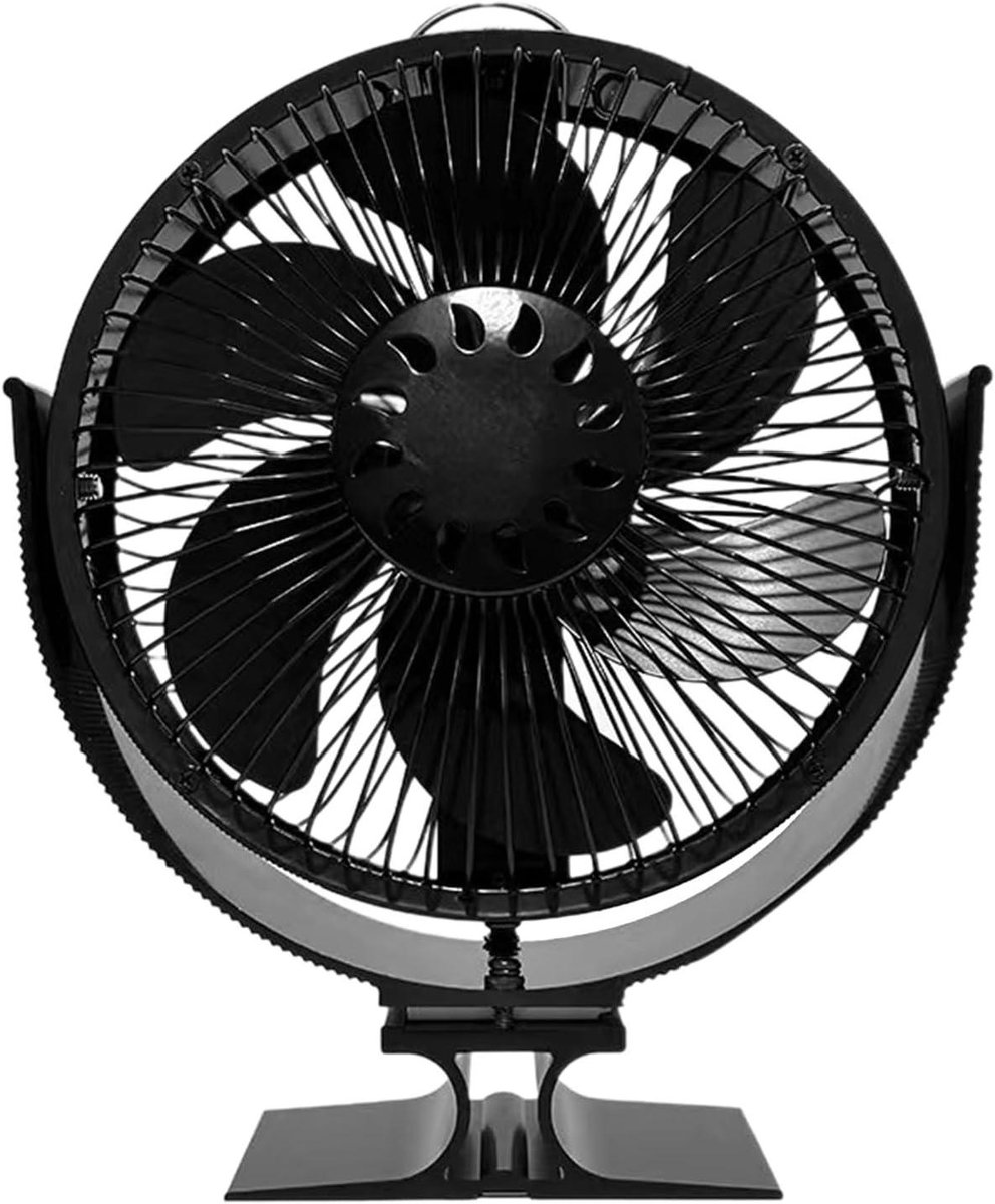 Haard Ventilator - Kachel Fan - Warmte Verspreiden - Zonder Elektriciteit - 10.9D x 24.3W - Zwart