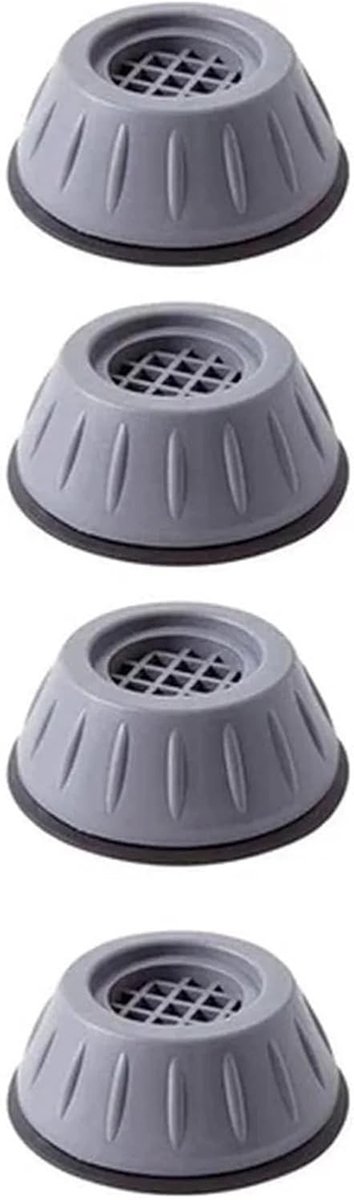 Wasmachine Anti Trillingen - Rubberen Voetjes - Stille Werking - Universele Pasvorm - 4 Stuks - Grijs