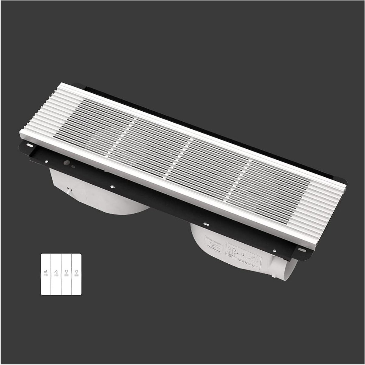 Ventilator Plafondgrille - Dubbele Motor - Lucht Afvoeren - Verborgen Ontwerp - 59x59x23.6 inch - Wit