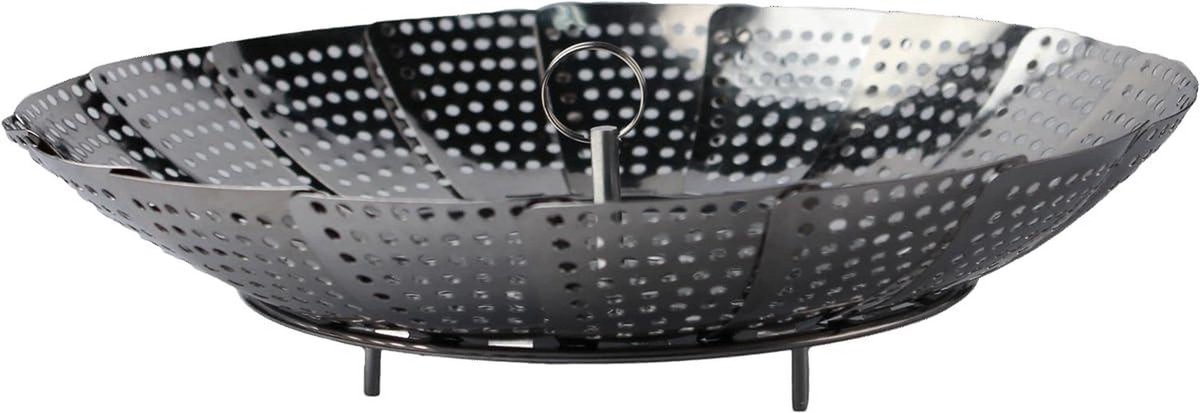 Stoommand RVS Kookgerei mand Gezond Koken Opvouwbaar Ontwerp Ø25 cm Zilver