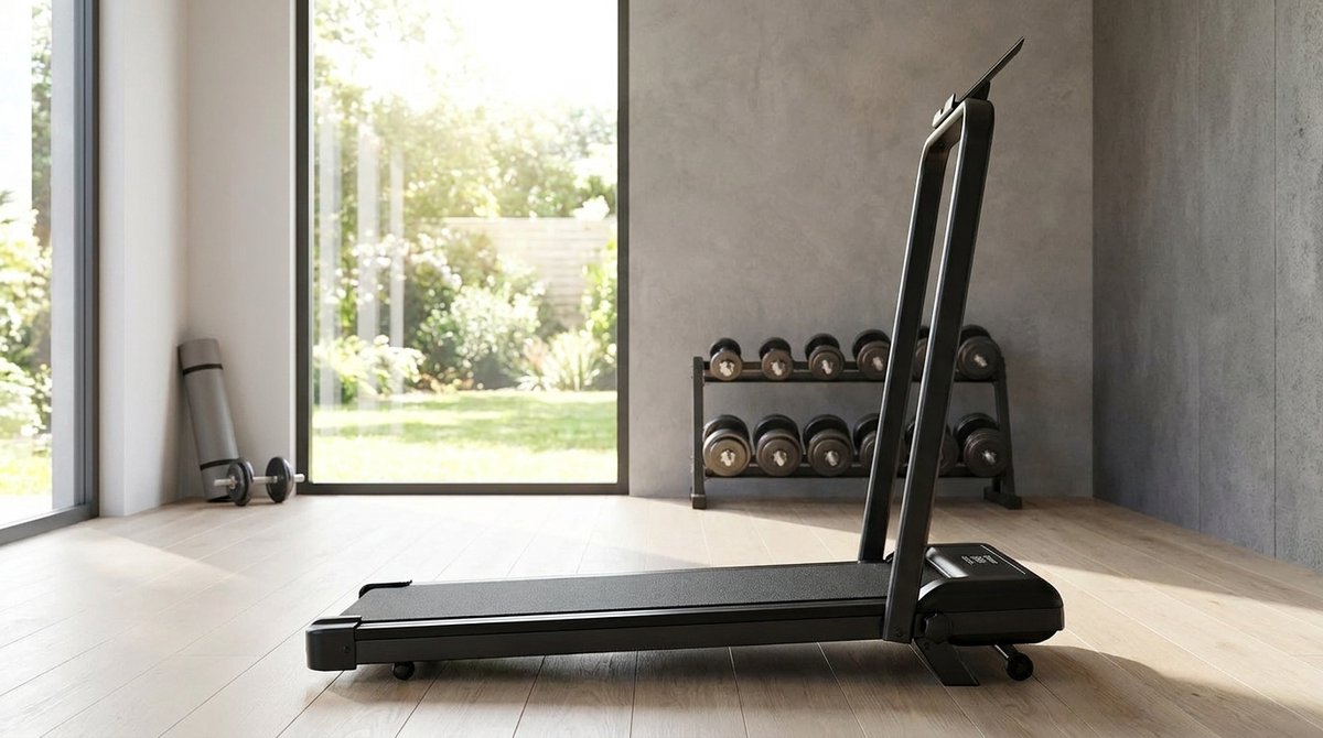 Loopband voor Thuis inklapbaar – House&Garden SlimWalk Pro X10 met Helling – Ultra Dun Walking Pad onder Bureau – Elektrische Treadmill 10 km/u – Compacte Home Fitness Loopband met LED Display & Schokdemping – Zwart
