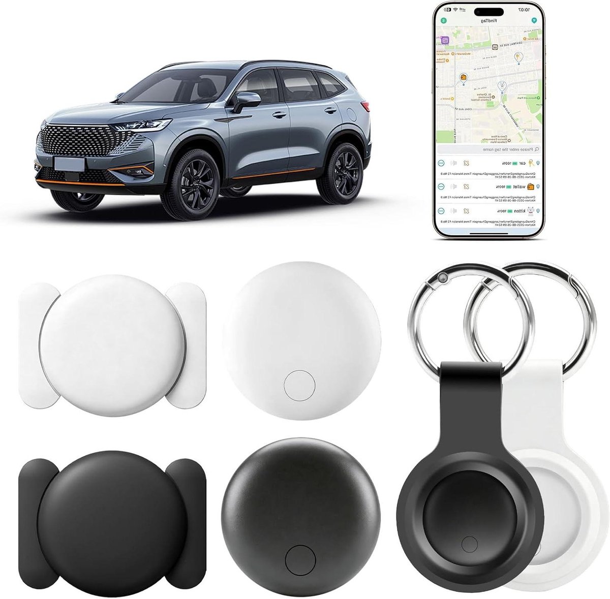 GPS tracker - Locatie tracker - Voertuig volgen - Zonder abonnement - Mini formaat - Zwart