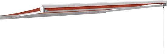 vidaXL Auvent extensible 4x3 m Tissu et aluminium Orange et marron