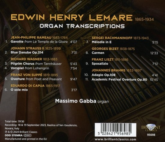 Edwin Henry Lemare: Organ Transcriptions
