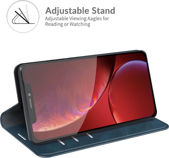 Coque pour iPhone 13 Pro - Bookcase portefeuille de Luxe (fermeture magnétique) - Blauw - Étui pour téléphone portable - Étui de téléphone Convient pour : iPhone 13 Pro