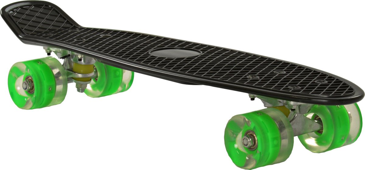 Sajan - Skateboard - LED - Penny board - Zwart-Groen - 22.5 inch - 56cm - Skateboard met Verlichting — afbeelding 3