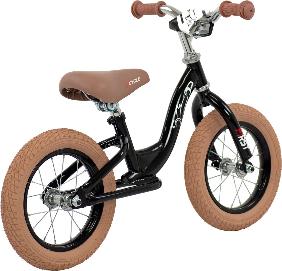 2Cycle - Loopfiets - First - Luchtbanden - Zwart - Loopfiets 2 jaar - Balance bike — afbeelding 4