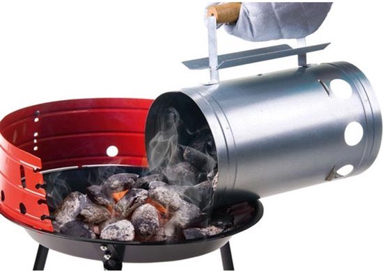 BBQ Collection Houtskoolstarter - BBQ Starter voor Houtskool en Briketten - 27 x 16 CM - Brikettenstarter - Snel de Barbecue Aansteken - Hittebestendig Handvat - Metaal - Zilver van BBQ Collection — afbeelding 5