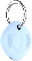 Cazy Hoesje geschikt voor Samsung SmartTag - Siliconen Sleutelhanger Hoesje - Blauw