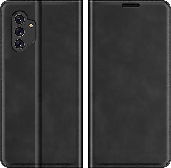 Cazy hoesje geschikt voor Samsung Galaxy A13 4G - Hoesje met Pasjeshouder - Luxe Book Case - Zwart
