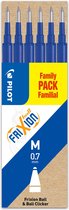 Set van 6 - Vulling FriXion Ball 0.7 - Blauw - Medium penpunt