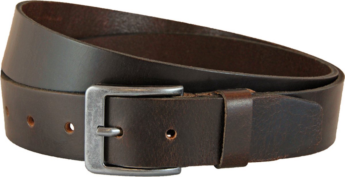 Landley Dames / Heren Jeans Riem uit echt Leer - Casual - Bruin - Riemmaat 105