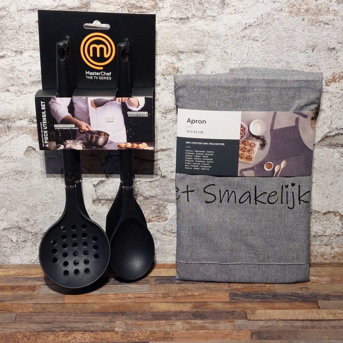 Masterchef Keukengereiset + Uniek Keukenschort - 5 Delige set - Cadeautip - Kerstcadeau