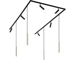 QAZQA slimline uzzy keno - Moderne Spot railsysteem verlichting, railverlichting geschikt voor led - 10 lichts - L 412 cm - Beige -