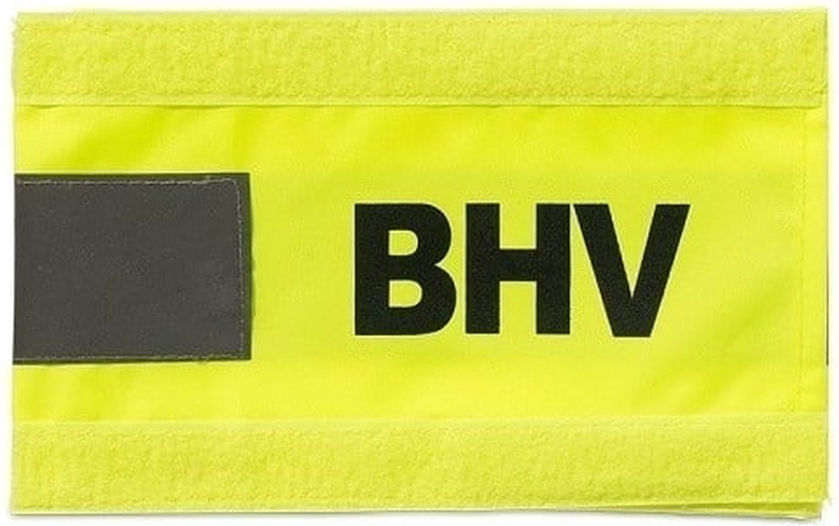Goedkoopste BHV armband - Geel - Klitteband