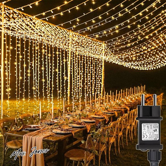 Gresonic Lichtsnoer 40m 400 LEDs - Buiten, 12 Modi, Timer, Warmwit Met Afstandsbediening