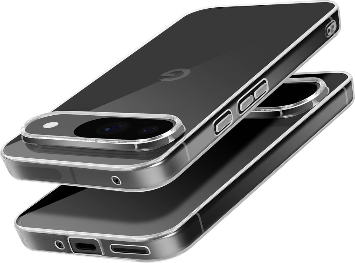 Mayaxess, Beschermhoes voor Google Pixel 9 en 9 Pro Zacht Silicone, Transparant