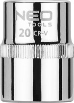 Neo Tools Dop 20 1/2 Aansluiting Zeskant DIN 3124 CRV Staal TUV M+T